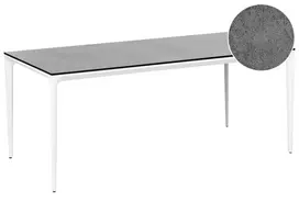 Sodo stalas SOVARETO 180 cm 90 cm akmens imitacija tamsiai pilkas