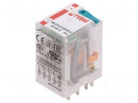 Relay: electromagnetic | 4PDT | Ucoil: 24VDC | 6A/250VAC | 6A/24VDC