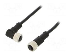 Cable: for sensors/automation | PIN: 5 | M12-M12 | 1m | plug | plug | 60V