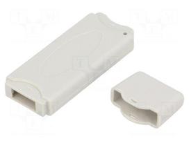 Enclosure: for USB | X: 23mm | Y: 71mm | Z: 8.7mm | ABS | grey | UL94HB