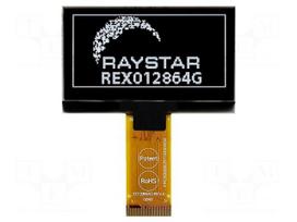 Display: OLED | graphical | 2.42" | 128x64 | Dim: 60.5x37x2.15mm | white
