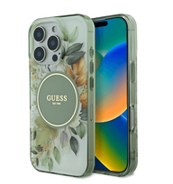 Guess IML Flower & Tonal Circle MagSafe Back Case for Apple iPhone 16 Pro