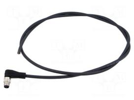 Cable: for sensors/automation | PIN: 3 | M8 male | angled | 1m | plug