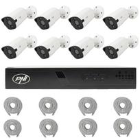 PNI House IP716J POE NVR video surveillance package, 8 PNI IP818J 8MP cameras and 8 20 meter UTP CAT6 cables included