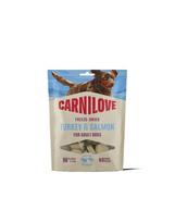 CARNILOVE Dog Freeze Dried Turkey and Salmon 60g liofilizuoti skanėstai su kalakutiena ir lašiša šunims