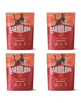 CARNILOVE Active Cat Beef and Venison Sterilised 4x400 g jautiena ir elniena, skirtas sterilizuotiems katėms