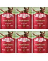 CARNILOVE Dog Pouch Turkey and Quial 6x300g šlapias maistas su kalakutiena ir stručiu suaugusiems šunims