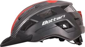 Bottari Dviratininkų šalmas Bottari 94001RB, juodas/raudonas, S/M