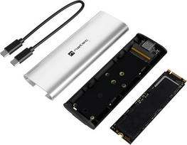 Natec External SSD enclosure RHINO M.2 NVME USB-C 3.2 arctic silver