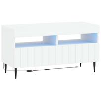 LED televizoriaus spintelė Balta Apdirbta mediena