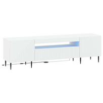 LED televizoriaus spintelė Balta Apdirbta mediena