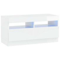 LED televizoriaus spintelė Itin blizgi balta Apdirbta mediena