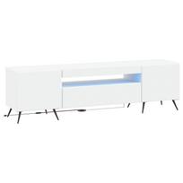 LED televizoriaus spintelė Balta Apdirbta mediena