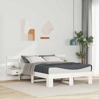 Lovos rėmas Balta 140 x 190 cm Kietos pušies mediena