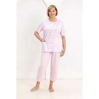Moteriška atsegama pižama Regina 738 trumpomis rankovėmis 2XL-3XL W26