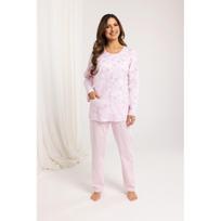 Moteriška užsegama pižama Regina 710 ilgomis rankovėmis 2XL-3XL Z25/26