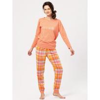 Key LNS 667 B24 moteriška flanelinė pižama ilgomis rankovėmis, S-XL
