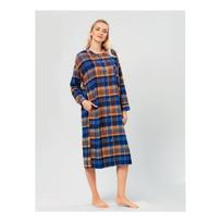 Užsegami flaneliniai naktiniai ilgomis rankovėmis Key LND 482 B24 S-XL