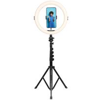 Agfa Photo Žiedinė lemputė ARL11XL, ARL11XL, 10W, 28cm, 3200-6500K, 120 LED, USB maitinimas, aliuminio trikojis 45-155cm