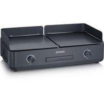 Severin Grilis 8569, 2200W, 240°C, 1300cm2, Juoda, Nuimamas riebalų dėžutė, Lengvai valomos plokštės