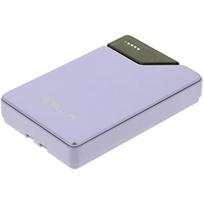 Tellur Power Bank 10000mAh, USB-C + Lightning cables built-in  purple