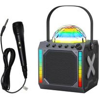 Denver Karaoke garsiakalbis BTM-618 111151020840, 100W, 10W RMS, 3.7V, 1800mAh, Bluetooth, AUX, USB, MicroSD, LED apšvietimas