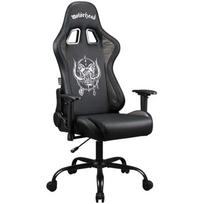 Subsonic Žaidimų Kėdė SA5609-M1, juoda su baltais siuvinėjimais, sintetinė oda, 3 klasė, metalas, 5 ratukai, 14.5kg, 90° - 135°