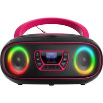 Denver TDB-212 Pink 111141900040, DAB+ Garsiakalbis, Rožinė, 230V, FM radijas, Bluetooth, AUX, USB MP3, LED apšvietimas