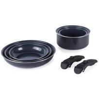 Russell Hobbs Keptuvių rinkinys RH03321EU7, 20cm, 24cm, 28cm, 16cm, 18cm, 20cm, tamsiai mėlyna, aliuminis, nuimami rankenėlės