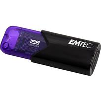 Emtec USB atmintinė B110 ECMMD128GB113, 128GB, USB 3.2, 20Mbps, 10Mbps, juoda/purpurinė, 100% perdirbtas plastikas