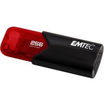 Emtec USB atmintinė B110 ECMMD256GB113, 256GB, USB 3.2, 20Mbps, 10Mbps, juoda/raudona, 100% perdirbtas plastikas