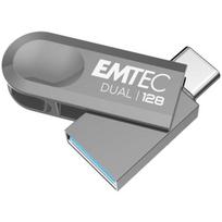 Emtec USB atmintinė ECMMD128GD283, 128GB, USB 3.2, 80Mbps, 20Mbps, pilka, plastikas