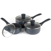 Russell Hobbs Puodų rinkinys RH00847EU7, 16cm, 18cm, 20cm, nakties akmuo, minkštas rankena, dangčiai įtraukti