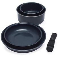 Russell Hobbs Keptuvių rinkinys RH03319EU7, 22cm, 26cm, 16cm, 20cm, tamsiai mėlyna, aliuminis, nuimamas rankena