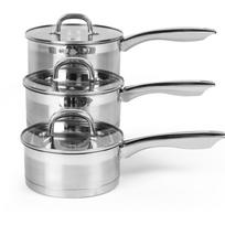 Salter Keptuvių rinkinys BW06734EU7, 16cm/18cm/20cm, nerūdijantis plienas, dangčiai 3, elektrinė/dujinė/indukcinė