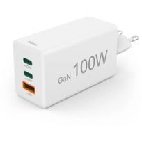Hama Įkroviklis 00201997, 100W, 100–240V AC, 5V/3A, 9V/3A, 11V/3A, 3x USB prievadai, baltas, plastikas