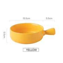6 Inch Porcelain Baking Plate Dessert Bowl Ramekin Baker Dinner Plate Pasta Dishes Baked Rice Bowl with Handle Microwave Safe