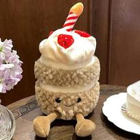 Jelly Cat Plush Toy Cream Strawberry Birthday Cake Candle Plush Toy Plush Doll Creative Cute Friend Surprise Birthday Gift