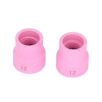 2Pcs TIG Welding Cup 12#14# Ceramic Nozzle Accessory Set Kit for WP91718202526(Rose )