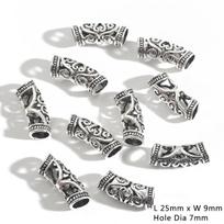 Zinc Alloy Tube and Hanger Charms Connector Beads for Bracelet Making DIY 500 Pcs 25×9mm 500pcs