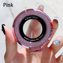 Cell Phone Ring Holder Stand Finger Grip  Degree Rotation Kickstand Compatible iPhones Wireless charging rožinė