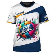 Oversize Men T-Shirt Volleyball 3D Print Fashion T Shirt Men Tops Tees Summer Short Sleeved Casual Loose Tshirt Male Clothing S