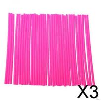 3x36 Pieces Universal Motocross Wheel Rim Spoke Wraps Skins Cover Pink