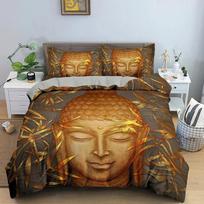 Buddha Bedding Set 3D Bodhisattva Duvet Cover Classical Comforter Covers With Pillowcase Double Queen Size Home Textile 70x133cm 2pcs