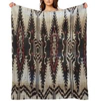 Ethnic Traditional T'Nalak Weave Throw Blanket Warm Soft Plaid Luxury Throw For Sofa Thin Blankets 30x40in