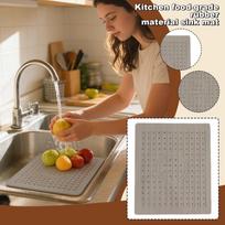 Kitchen Sink Mats, 2-pack, Food-grade Rubber, Non-, Easy-to-clean, Sink Protector, Kitchen Mat. One Size brown