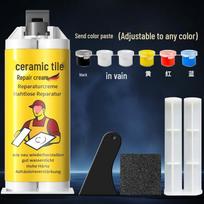 Tile Repair Paste: Seamless, Waterproof Glaze for Floors - Fills Cracks, Holes, and Gaps with Perfect Color Match