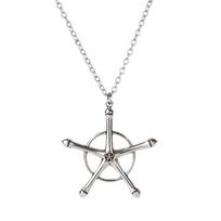 Fashion Bleach Necklace Quincy Ishida Uryuu Cosplay Ginrei Gojiaku Amulet Alloy Choker Chain Keychain Pendant Gifts
