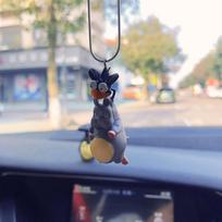 Anime automobilio interjero dekoravimas Juokingi skraidantys vabzdžiai Laikykite mano kaimyną Totoro skraidančią lėlę galinio vaizdo veidrodžio pakabukas mėlyna