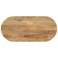 Stalviršis, 110x50x2,5cm, mango medienos masyvas, ovalo formos